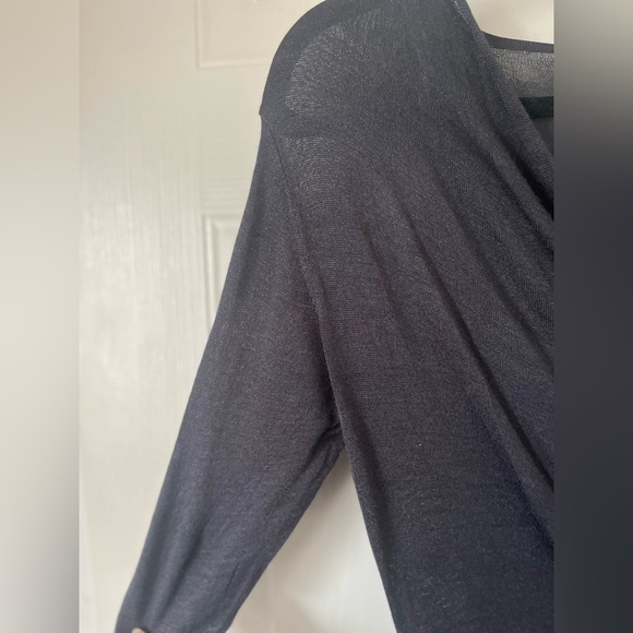 Cassis Collection Silk cowlneck gray blouse - Picture 7 of 11